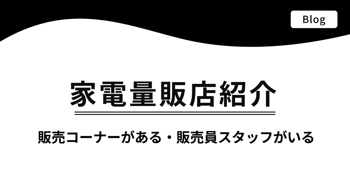 nwmスタッフから製品説明を受けられる、家電量販店