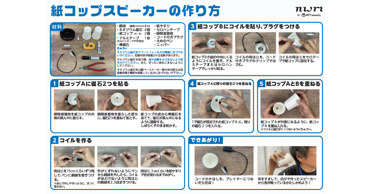 夏休みの駆け込み自由研究に！音の仕組みを学びながら作れる「紙コップスピーカー」の作り方